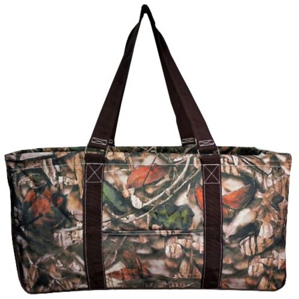 Black Camo Large Utility Tote